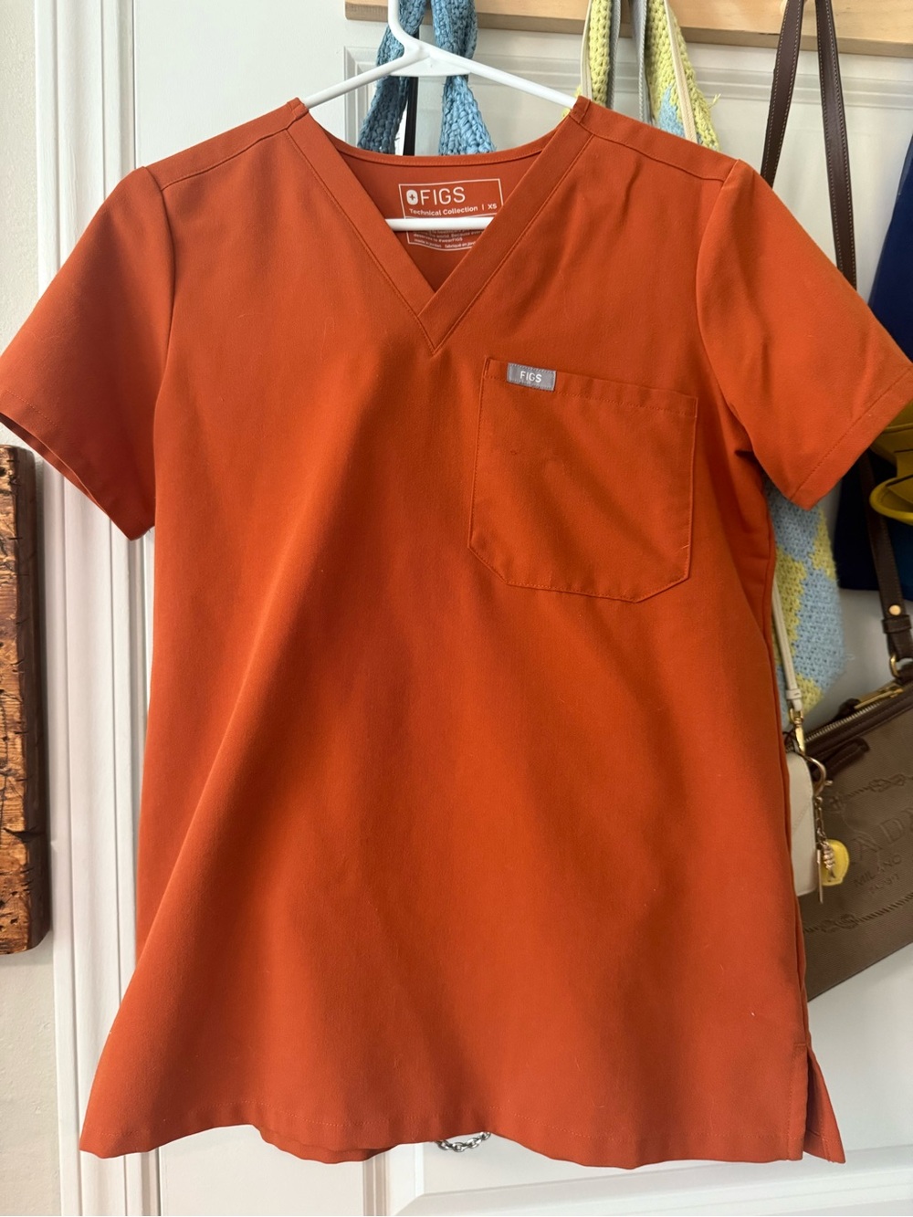 Figs  Short Sleeve scrub set V-Neck Top & joggers in Cappuccino